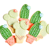 Sweet Sanctions LLC - Potted Cactus Cookie Set: 3 Round