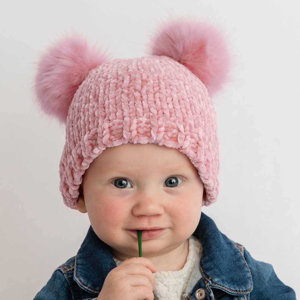 Huggalugs - Rosy Chenille Beanie Hat Baby & Kids: M (6-24 Months)