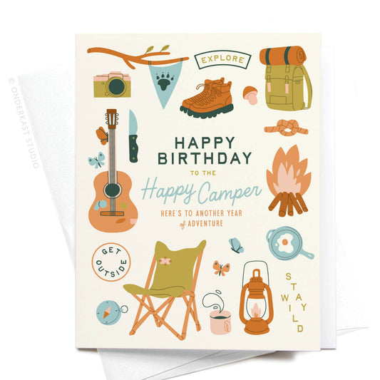 Onderkast Studio - Happy Birthday to the Happy Camper Greeting Card