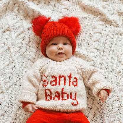 Huggalugs - Santa Baby Crew Neck Sweater Baby & Toddler: 12-18 months