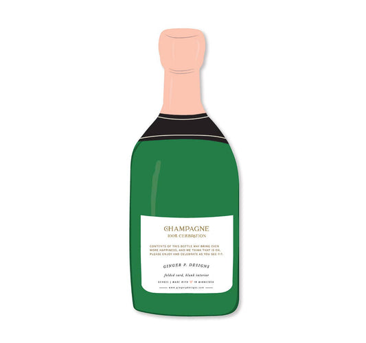 Ginger P. Designs - A Toast To You Champagne Congratulations Greeting Card