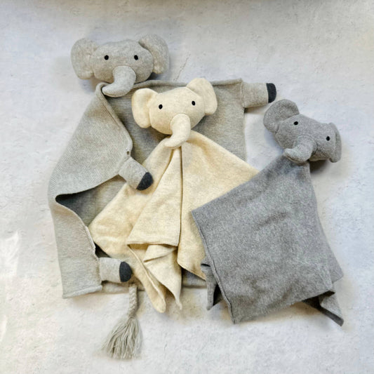 Viverano Organics - Elephant - Organic Baby Lovey Security Blanket Cuddle Cloth: Natural
