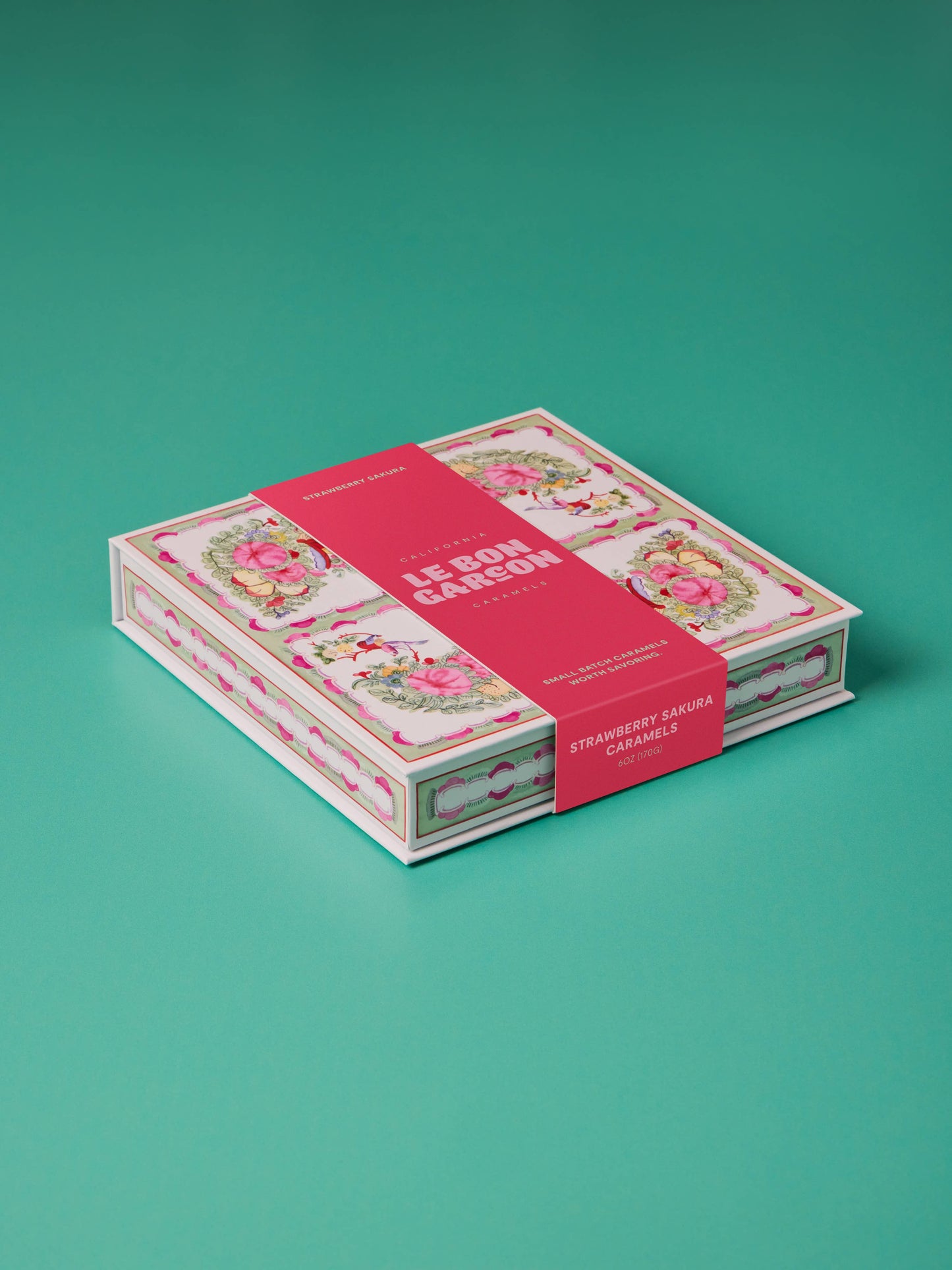 Le Bon Garcon - Strawberry Sakura Caramels 6 oz Gift Box