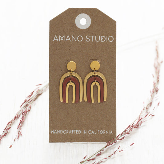 Amano Studio - Arco Iris Earrings: Dusty Pink