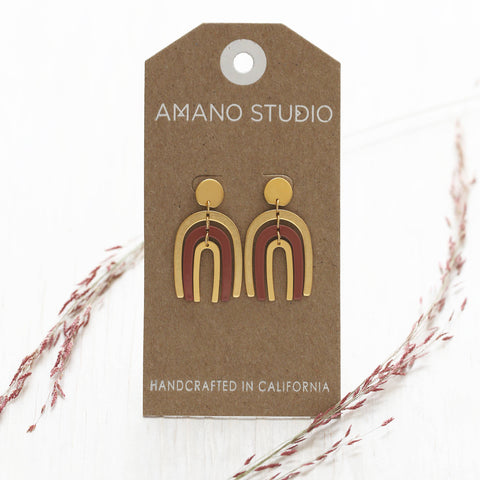 Amano Studio - Arco Iris Earrings: Dusty Pink