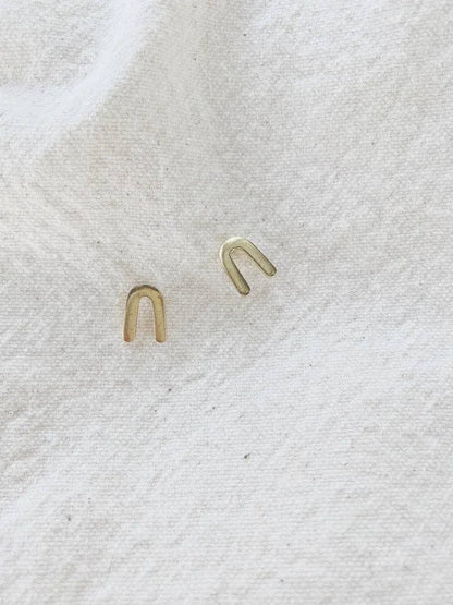 Whiskey + Wine - Maeve Brass Earrings