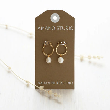 Amano Studio - Pearl Hoop Earrings