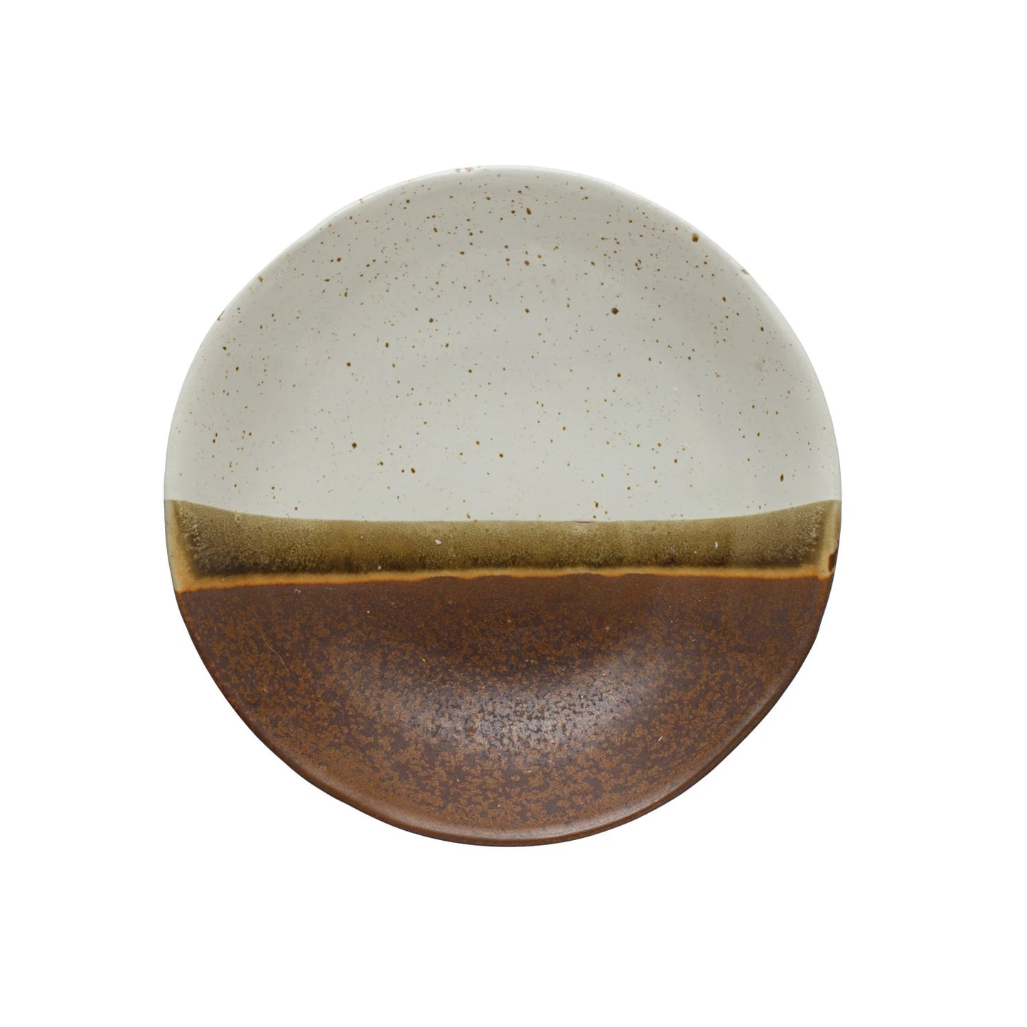 Stoneware Low Bowl, Reactive Glaze