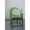 Cotton Printed Chair Cushion with Palm Pattern (Green)