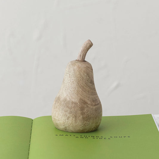 Carved Mango Wood Pear