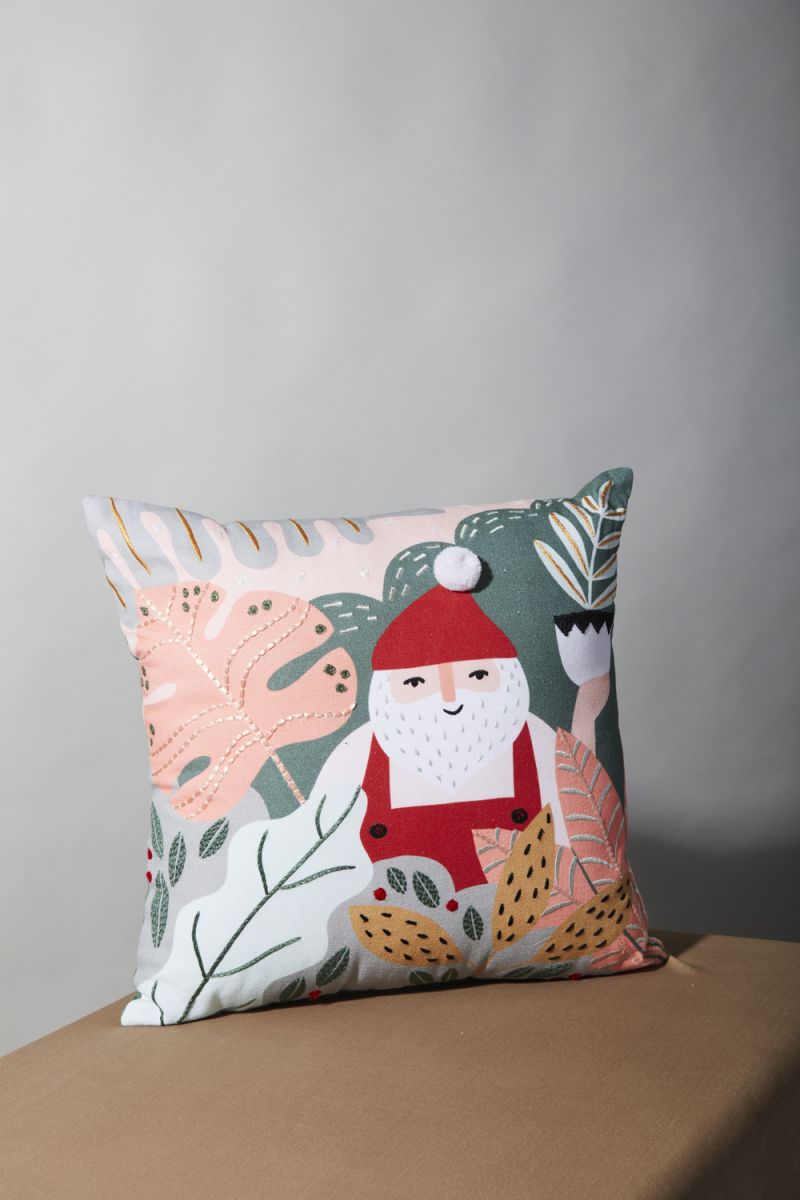 PROUD PLANT SANTA PILLOW 16"X 6.5"X 16"