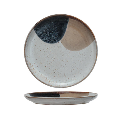 Stoneware Plate, Reactive Glaze