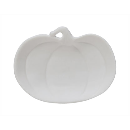 White Stoneware Pumpkin Dish