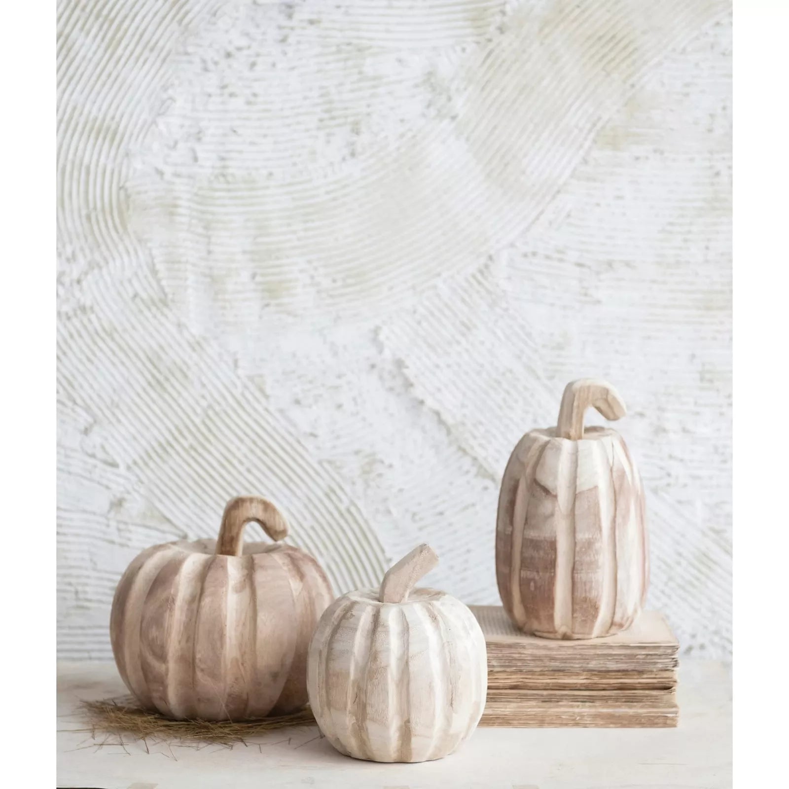 Creative Co-Op Paulownia Wood Pumpkin - Thumbnail 2