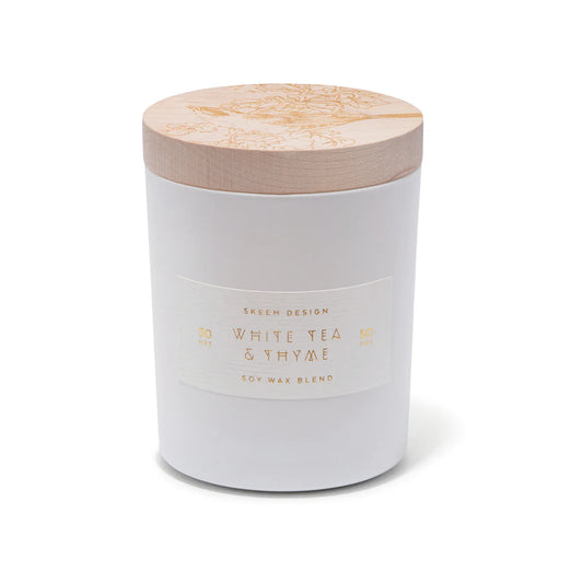 White Tea & Thyme Print Block Candle
