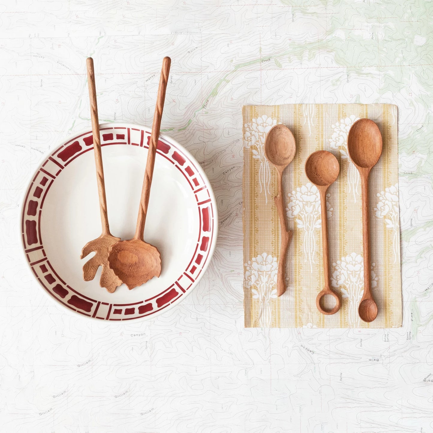 Hand-Carved Two-Sided Doussie Wood Spoon