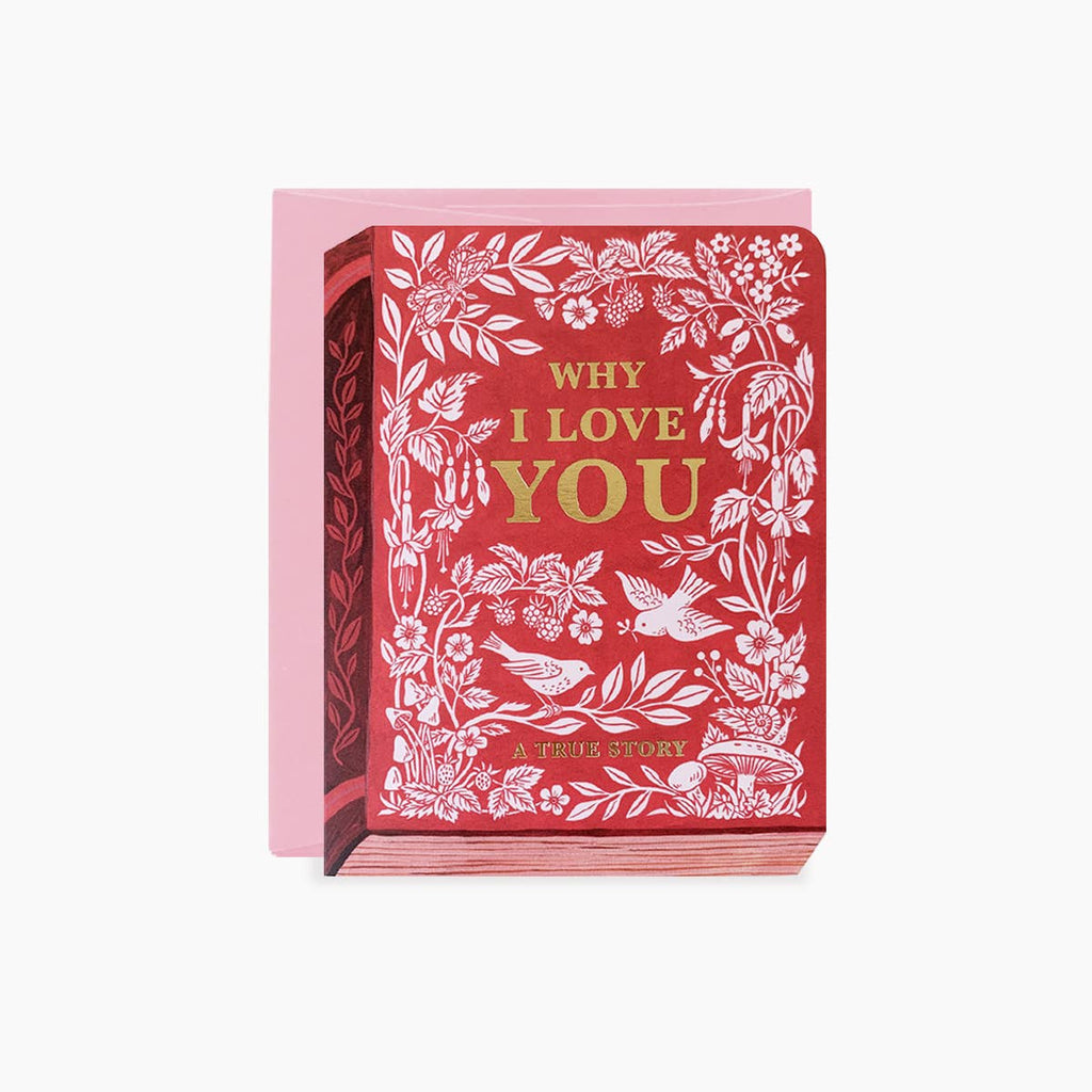 Botanica Paper Co. - WHY I LOVE YOU "BOOK" | Valentine's Day greeting card