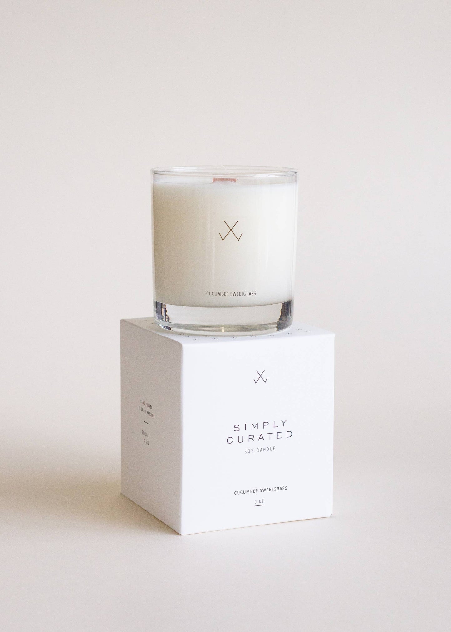 Simply Curated - Cucumber Sweetgrass - 9 oz Soy Candles