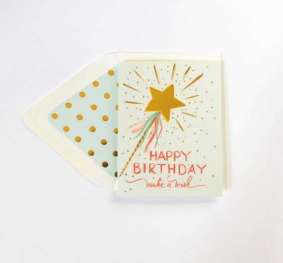 The First Snow - Make a Wish Birthday Card