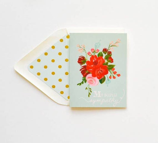 The First Snow - With Sympathy Floral card
