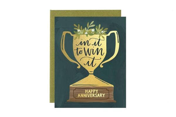1canoe2 | One Canoe Two Paper Co. - Anniversary Trophy Greeting Card Stationery