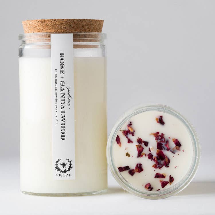 Nectar Republic - Rose Sandalwood : Apothecary Candle