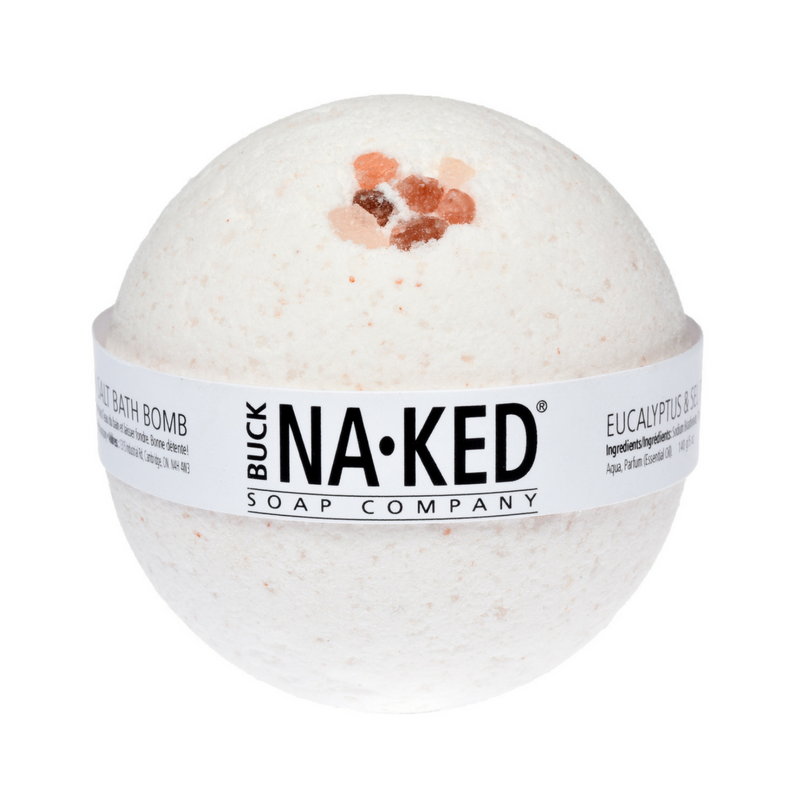 Buck Naked Soap Company - Eucalyptus & Himalayan Salt Bath Bomb