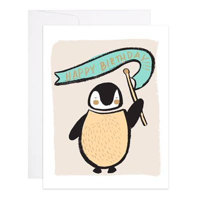9th Letter Press - Penguin Birthday