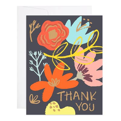 9th Letter Press - Thank You Floral