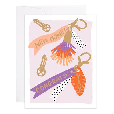 9th Letter Press - New Home Keychain