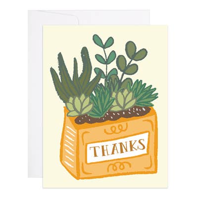 9th Letter Press - Succulent Thanks