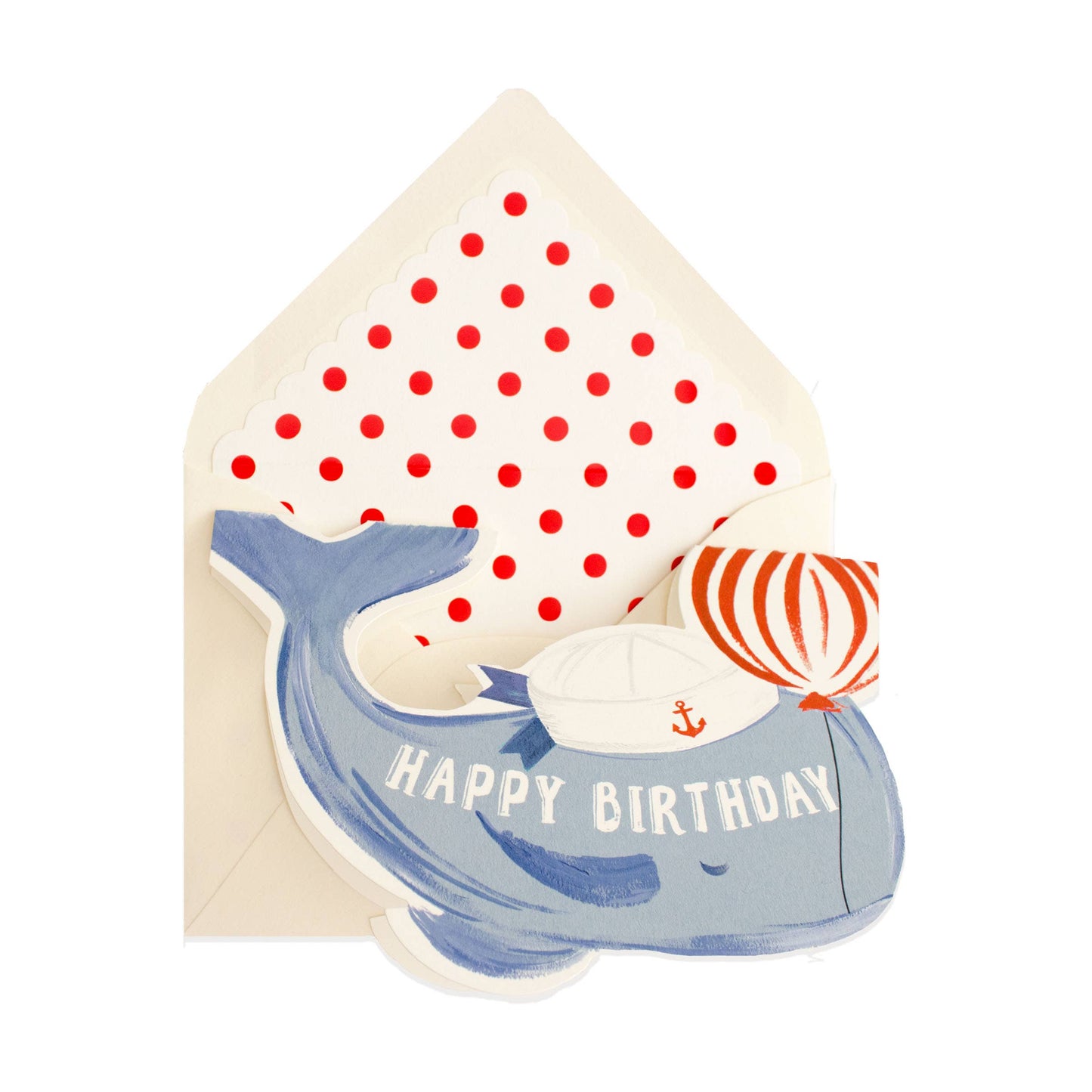 The First Snow - Whale Birthday Diecut Shape Card