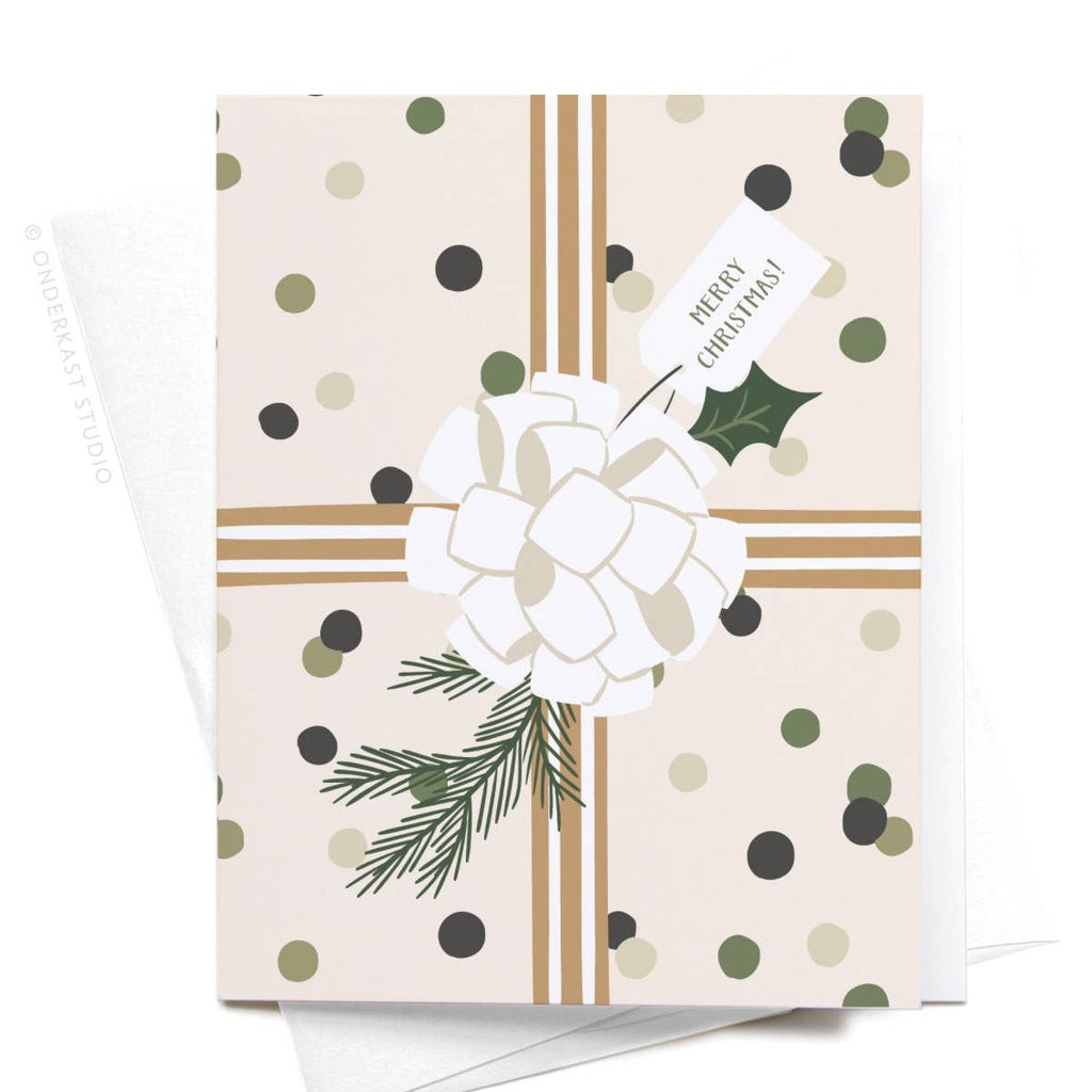 onderkast studio - Merry Christmas! Gift Wrapping Greeting Card