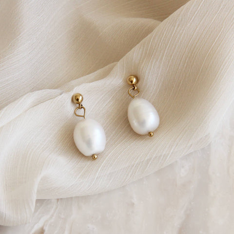 MAIVE - Baroque Pearl Drop Earrings
