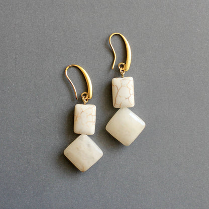 David Aubrey Jewelry - ISLE13 White and cream earrings