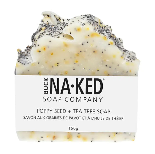 Buck Naked Soap Company - Poppy Seed & Tea Tree Soap - 150g/5oz