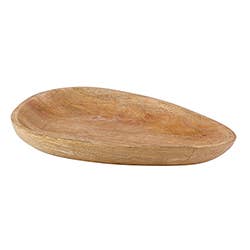 47th & Main - Large Mango Wood Petal Serving Plate