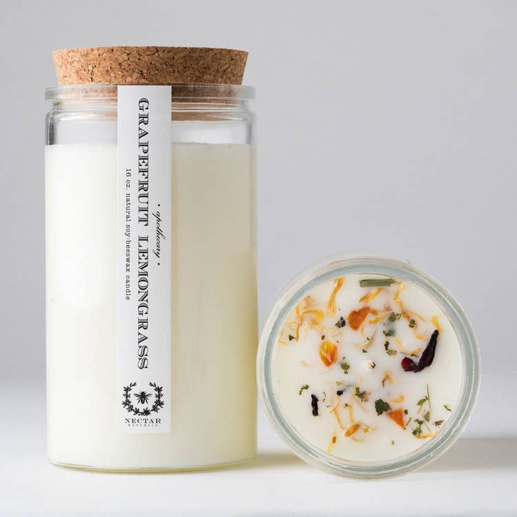 Nectar Republic - Grapefruit Lemongrass : Apothecary Candle