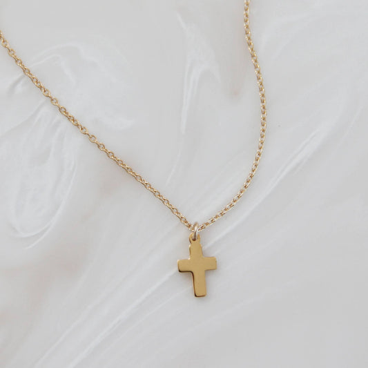 MAIVE - Cross Necklace: Gold