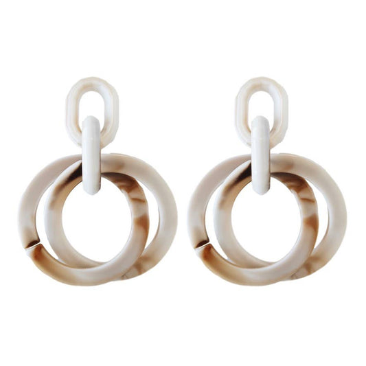 St Armands Designs of Sarasota - Cream Layered Hoops