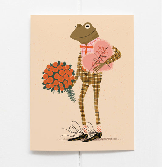 Olive & Company - Handsome Frog Valentine Card