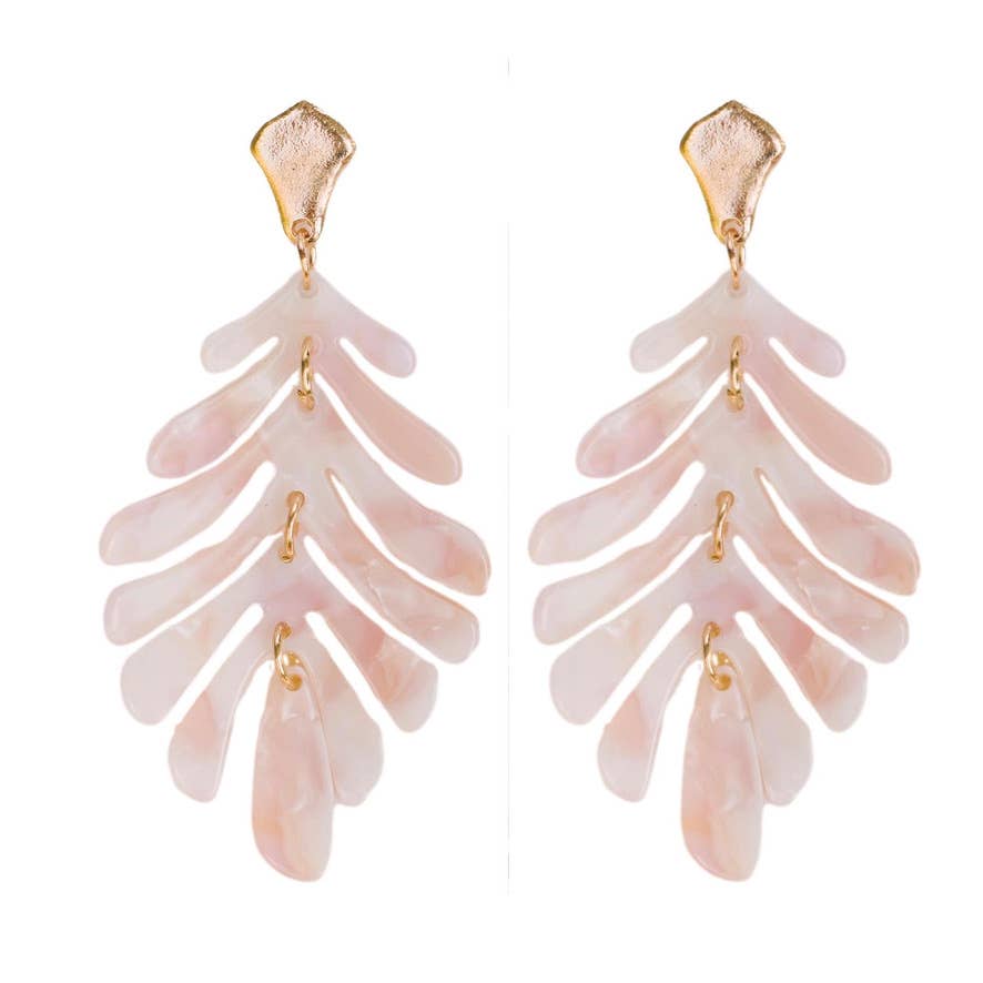 St Armands Designs of Sarasota - Pink Petite Palm Drops