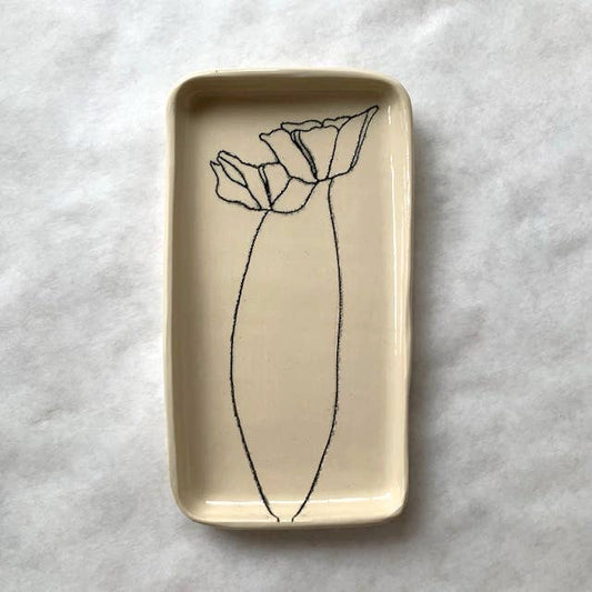 CSF Ceramics Small Tray: Poppy