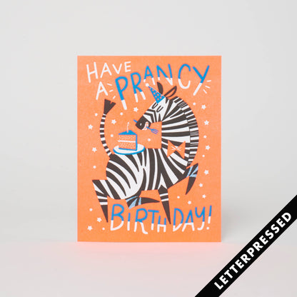 HELLO! LUCKY -- Prancy Zebra Birthday: Plastic sleeve