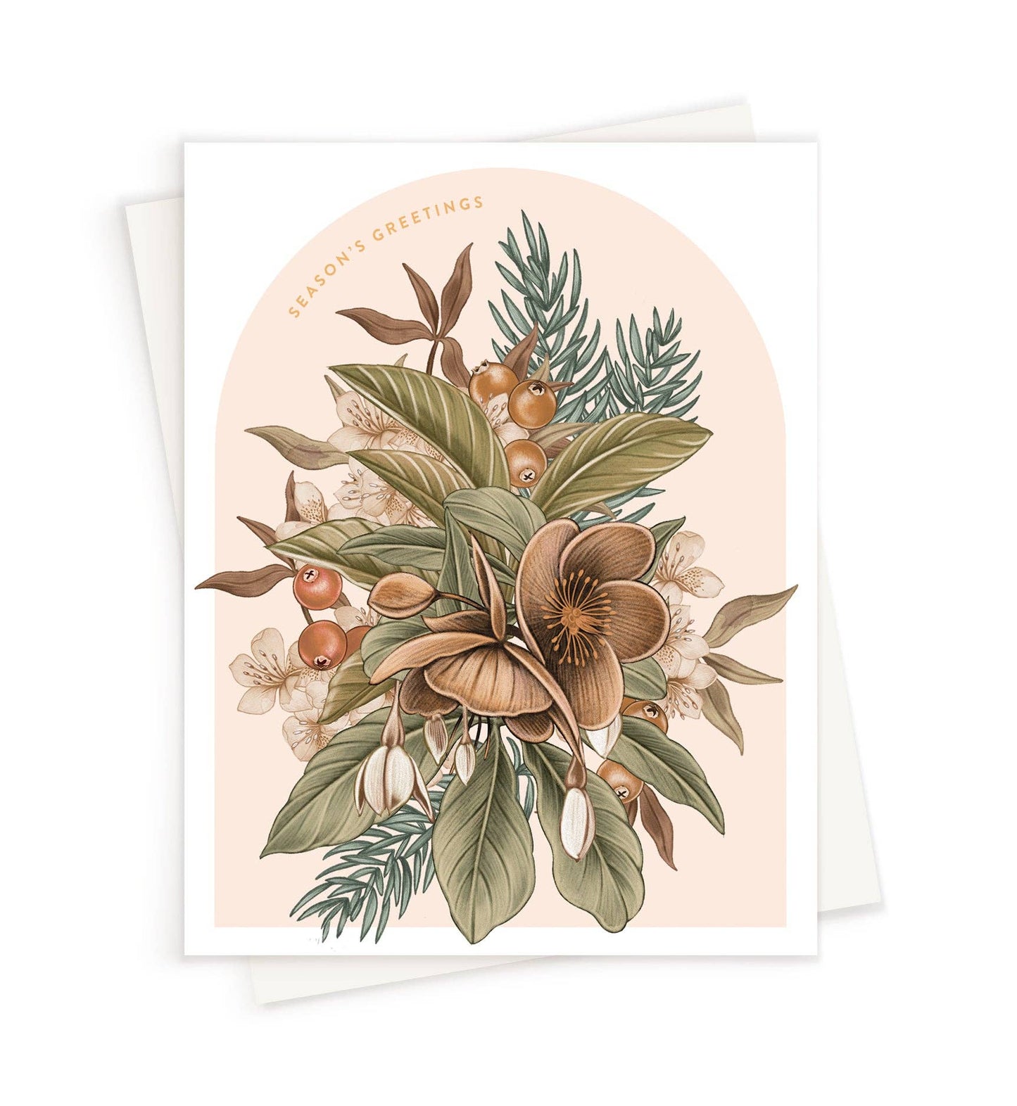 Season's Greetings Floral Greeting Card