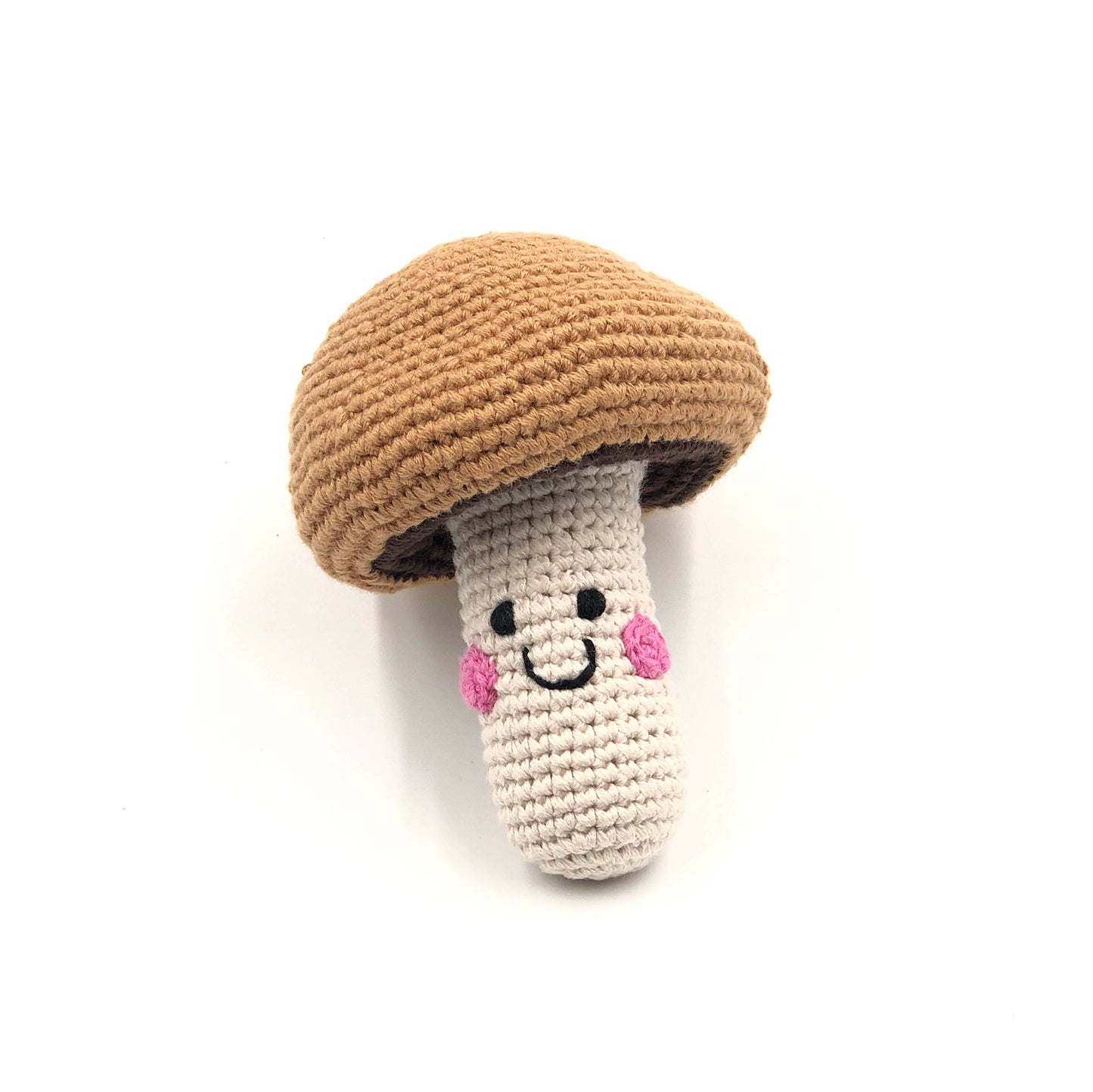 Pebble: Friendly Brown Mushroom Rattle