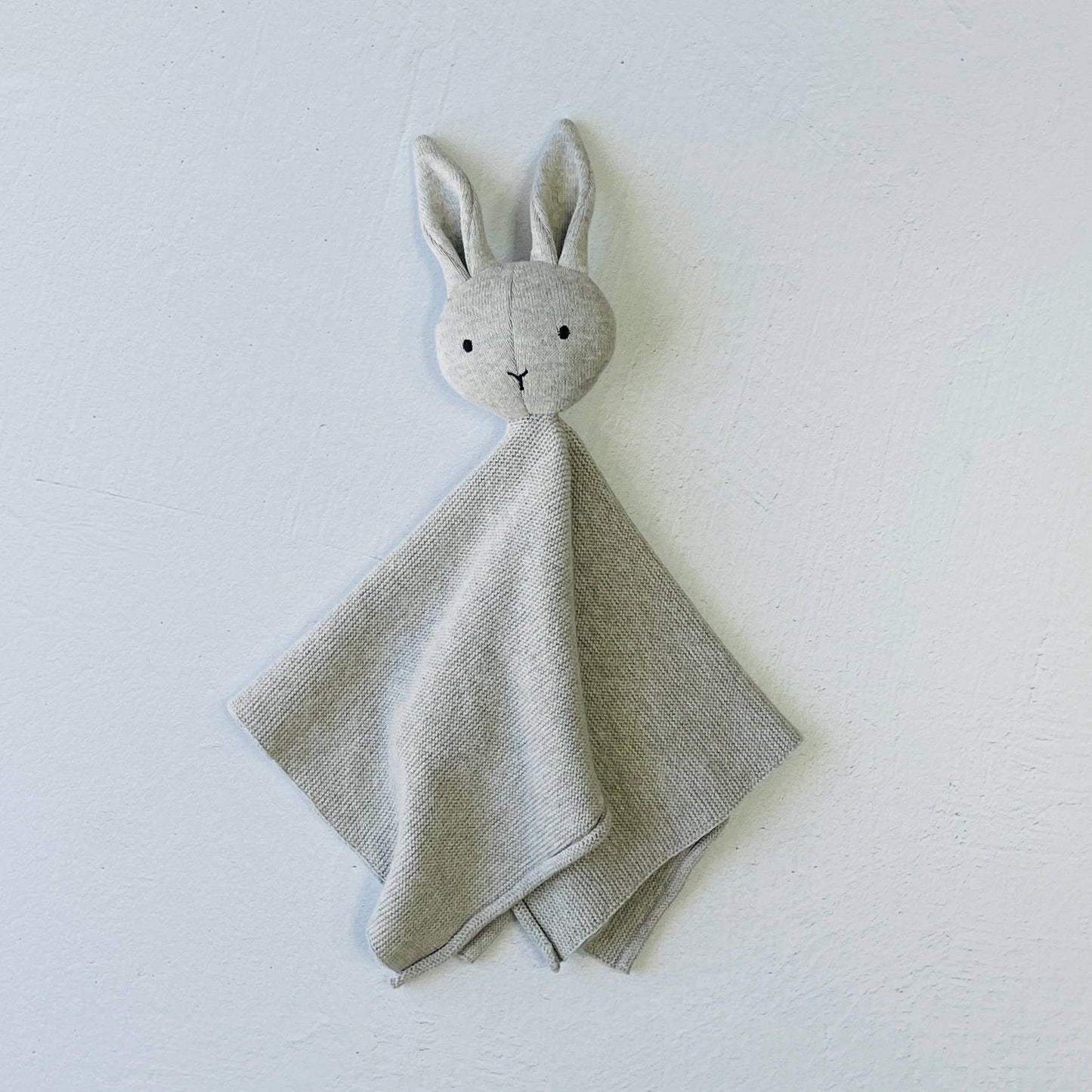 Viverano Organics - Organic Baby Lovey Security Blanket Cuddle Cloth: Grey Bunny