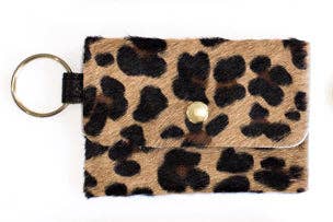 Beaudin Wholesale - Keychain Wallet | Cowhide & Leather Small Card Holder: Jaguar