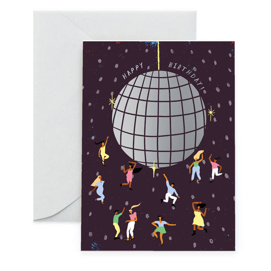 Carolyn Suzuki - DISCO BALL - Birthday Card