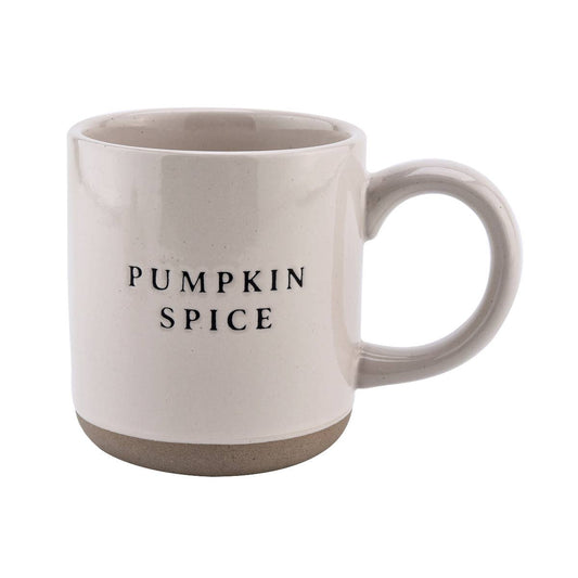 Sweet Water Decor - Pumpkin Spice - Cream Stoneware Coffee Mug  - 14 oz